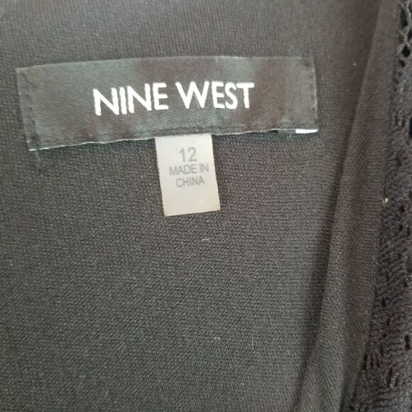 NWT. NINE WEST BLACK LACEY DRESS. SIZE 12 - Picture 4 of 16
